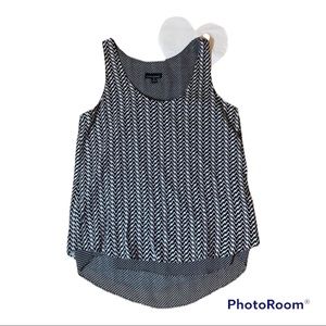 Cynthia Rowley double layer mixed print top